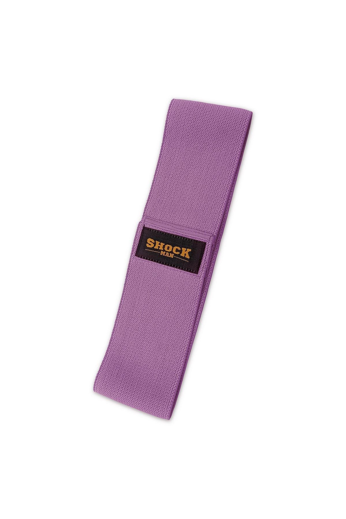 Shock Man Pilates Direnç Bandı 8 cm Yumuşak Mor
