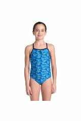 Arena Pooltiles Swimsuit Lightdro Çocuk Siyah Yüzücü Mayosu 007223580 10-11