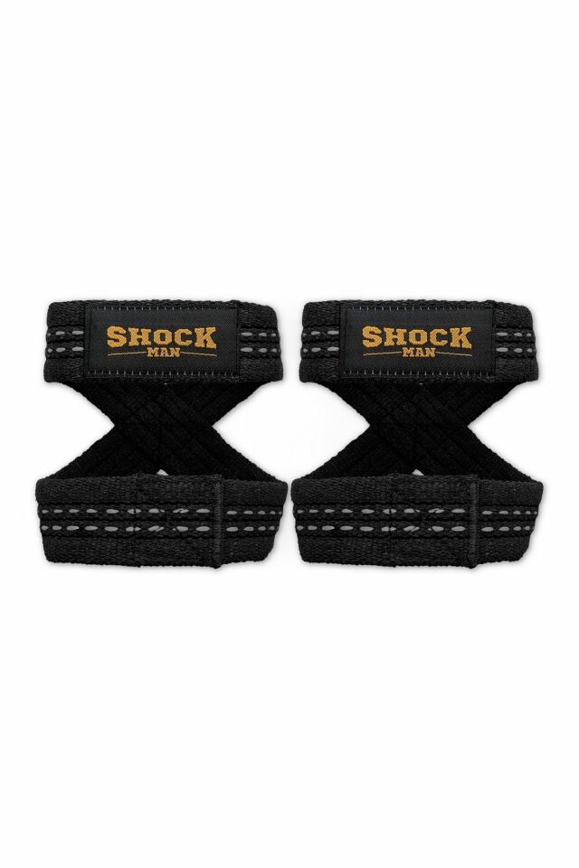 Shock Man 8 Loop Lifting Straps Siyah-Gri