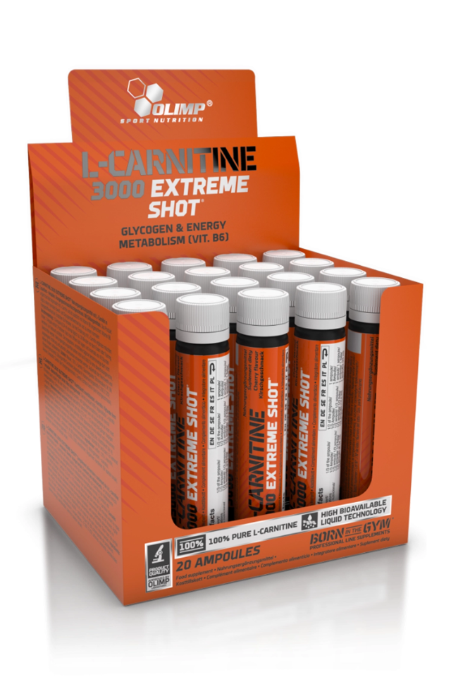 Olimp L-Carnitine 3000 Shot Kiraz Aromalı 25ml 20 Ampül