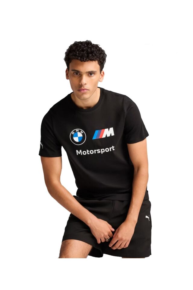 Puma BMW MMS ESS Logo Tee Erkek Spor Tişört Siyah 63235801