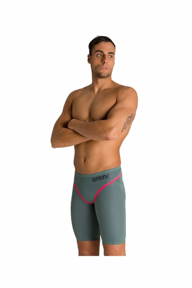 Arena Men Powerskin Carbon Core Fx Jammer Erkek Yüzücü Yarış Mayosu Yeşil 003659670