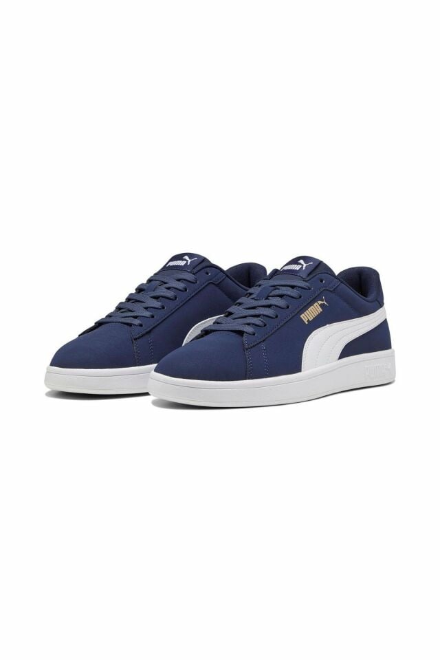Puma Smash 3.0 Buck Puma-Navy Puma-White Gold Unisex Yürüyüş Ayakkabısı Lacivert 39233603