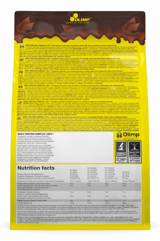 Olimp Whey Protein Complex 100% Double Çikolata 700g 18 Servis