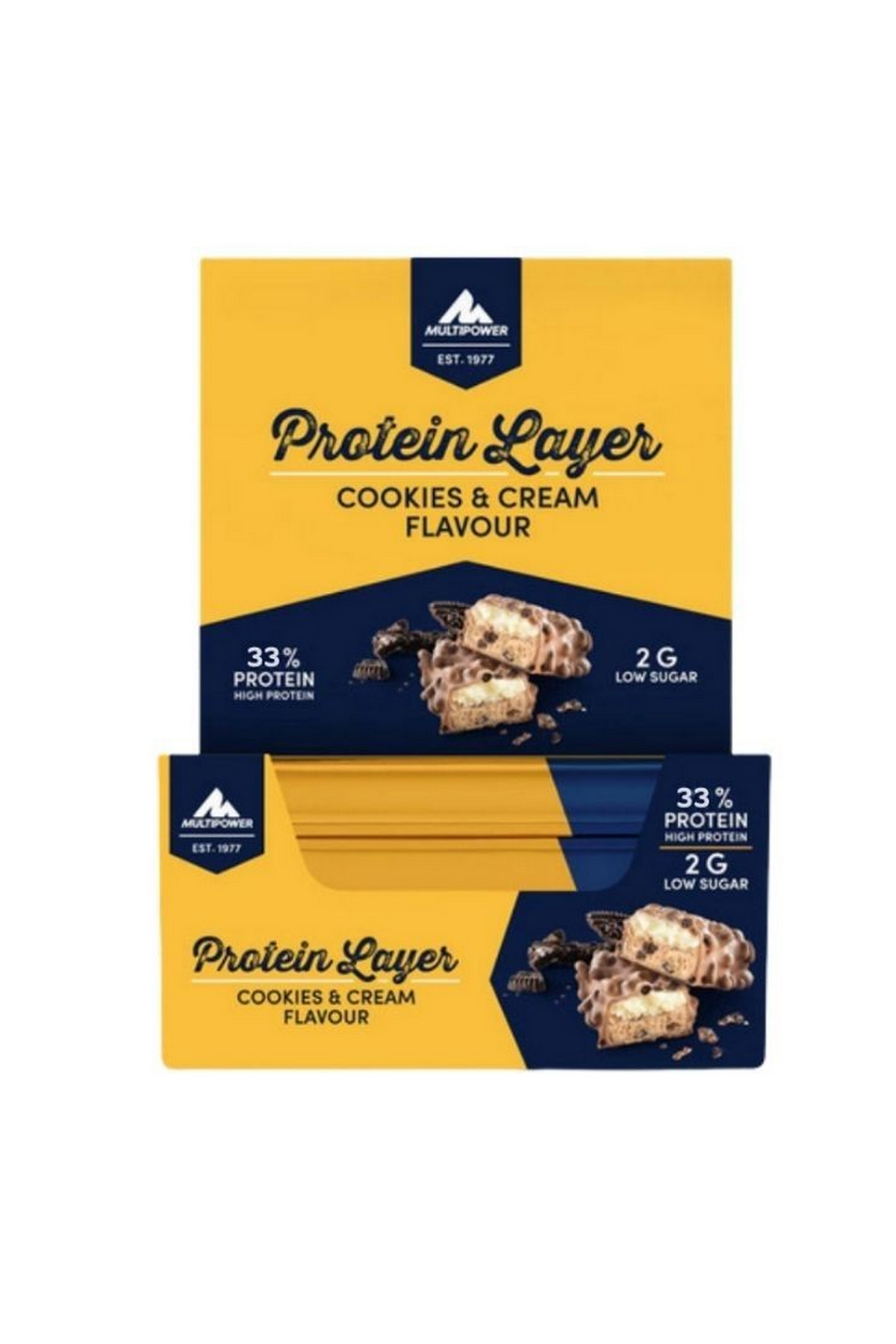Multipower Protein Layer Cookies & Cream %33 Protein Bar 50g x 18 Ad.