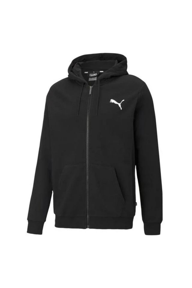Puma Essentials Small Logo FZ Hoodie TR Puma-Black Cat Unisex Sweatshirt Siyah 58670451