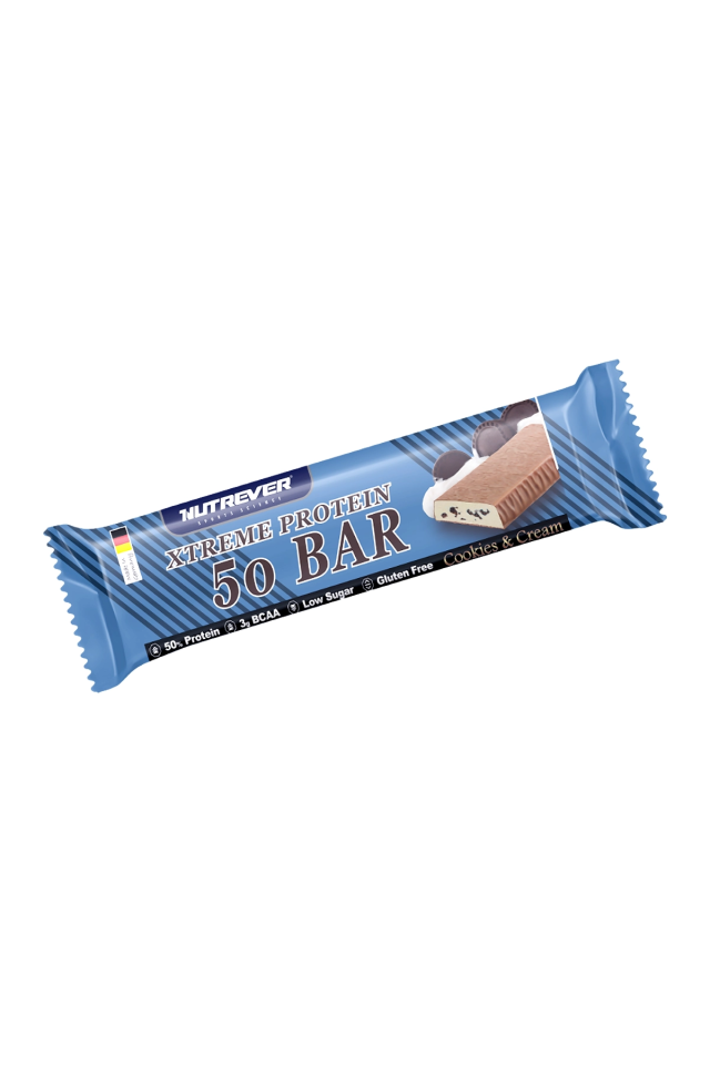 Nutrever Xtreme Protein Bar Cookies & Cream 50g 24 Adet