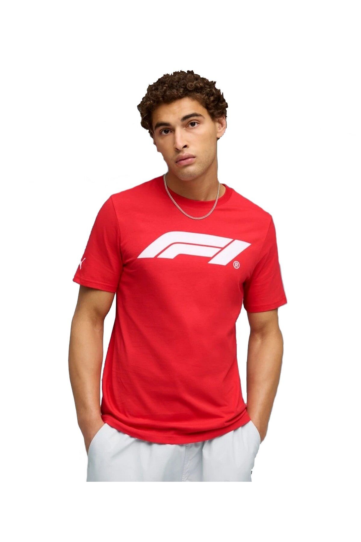 Puma F1 ESS Logo Tee 180g Erkek Kısa Kol Tişört Kırmızı 63326403