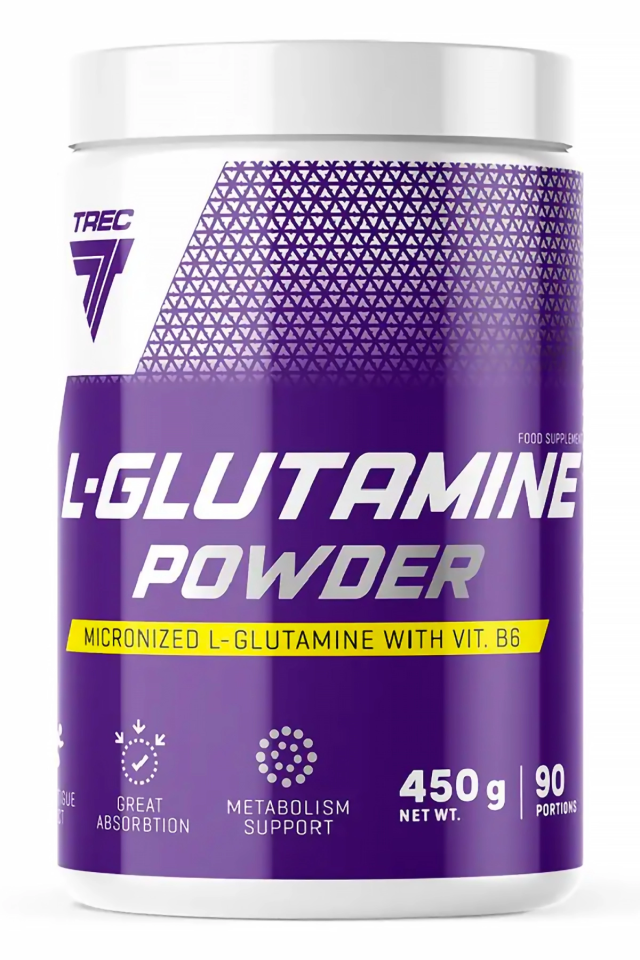 Trec L-Glutamine Micronised Powder + B6 Vit. 450g 90 Servis