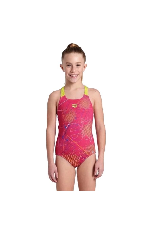 Arena Girl's Galactic Swimsuit Swim Pro Kız Çocuk Yüzücü Mayo Laci̇vert 005923960