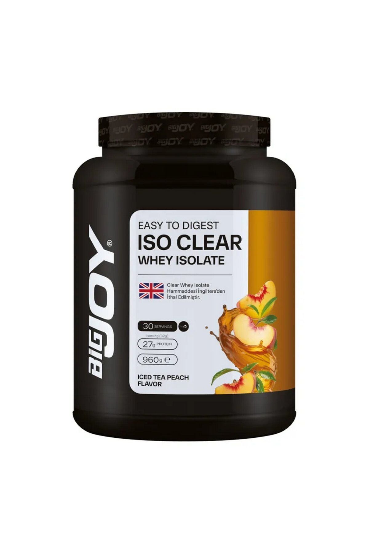 BigJoy Iso Clear Whey Protein Isolate Ice Tea Şeftali 960g 30 Servis