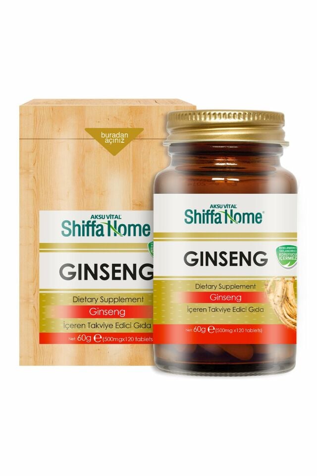AksuVital Shiffa Home Ginseng (Ahşap Kutulu) 500mg 120 Tablet