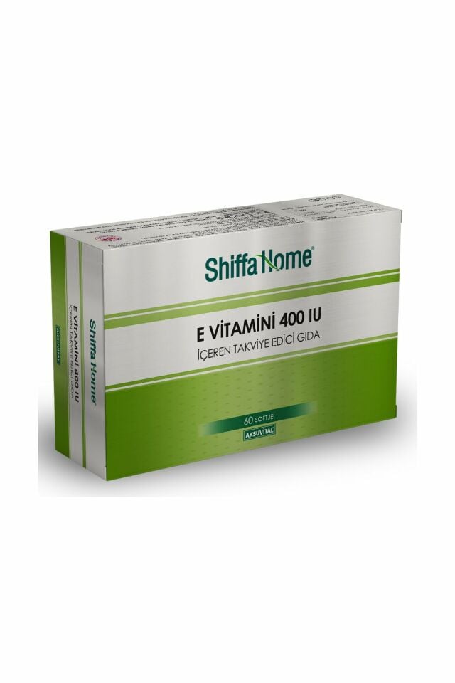 AksuVital Shiffa Home E Vitamini 400 IU İçeren Takviye Edici Gıda 60 Softjel