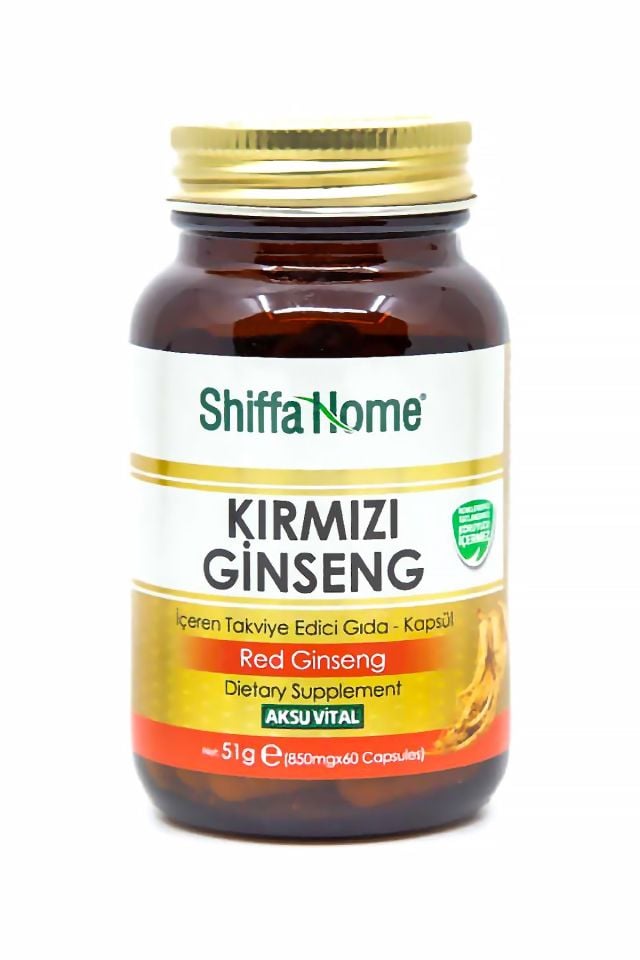 AksuVital Shiffa Home Kırmızı Ginseng 850mg 60 Kapsül