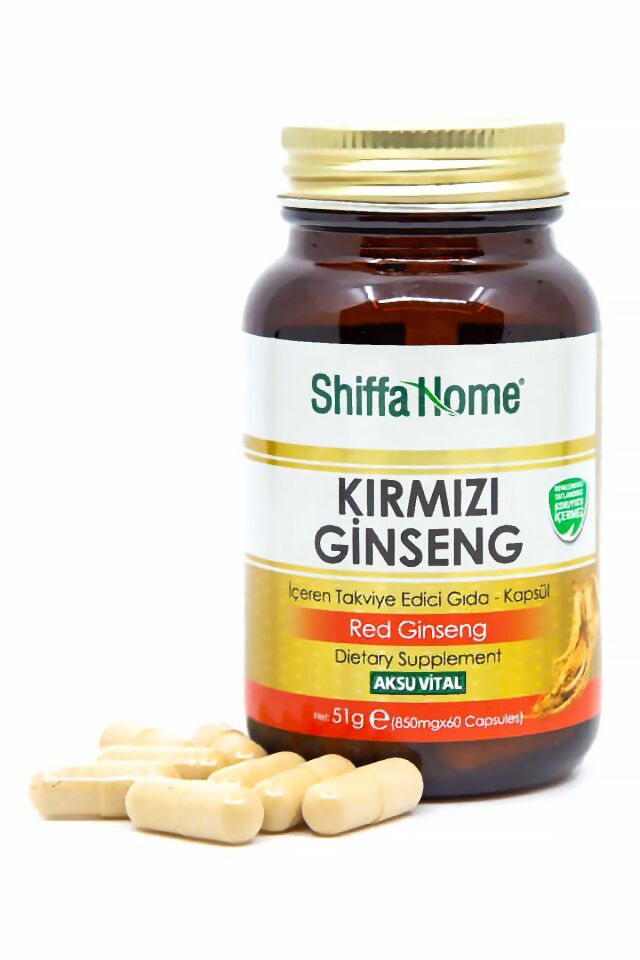 AksuVital Shiffa Home Kırmızı Ginseng 850mg 60 Kapsül