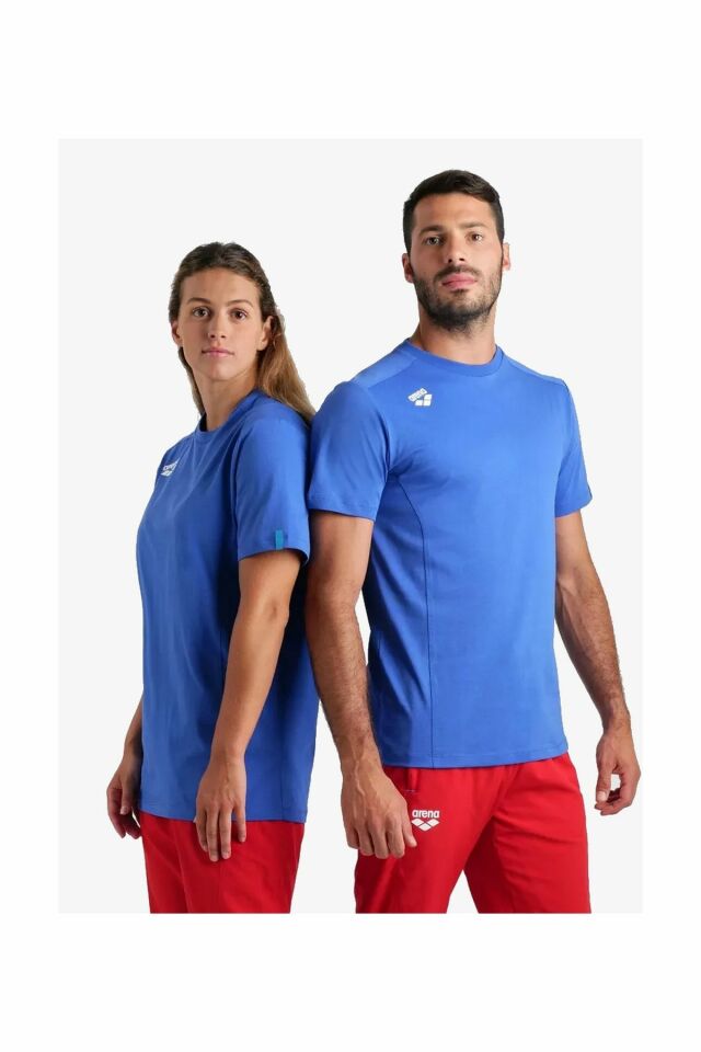 Arena Team T-Shirt Panel Unisex Tişört Mavi 004899800