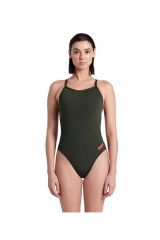 Arena Women's Team Swimsuit Challenge Solid Bayan Yüzücü Mayo Dark Sage 004766900 34