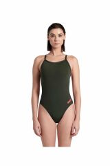 Arena Women's Team Swimsuit Challenge Solid Bayan Yüzücü Mayo Dark Sage 004766900 38