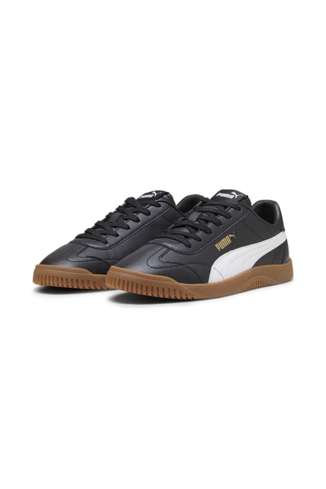 Puma Club 5v5 Puma-Black Puma-White-Gold Erkek Günlük Sneaker Ayakkabı Siyah 38940605