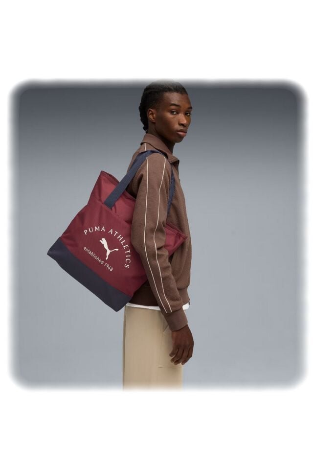 Puma Phase Class Tote Unisex Günlük Omuz Çantası Bordo/Mavi 09173520