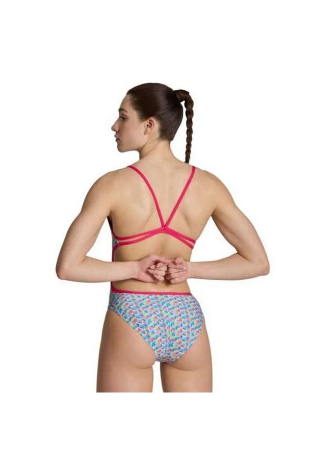 Arena Women's Arena Starfish Swimsuit Lace Bac Bayan Yüzücü Mayo Pembe 006637910