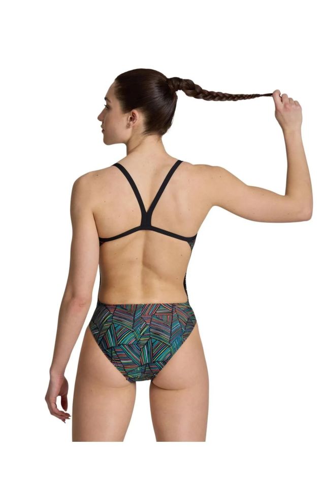 Arena Women's Arena Overview Swimsuit Challenge Bayan Yüzücü Mayo Siyah 006636550