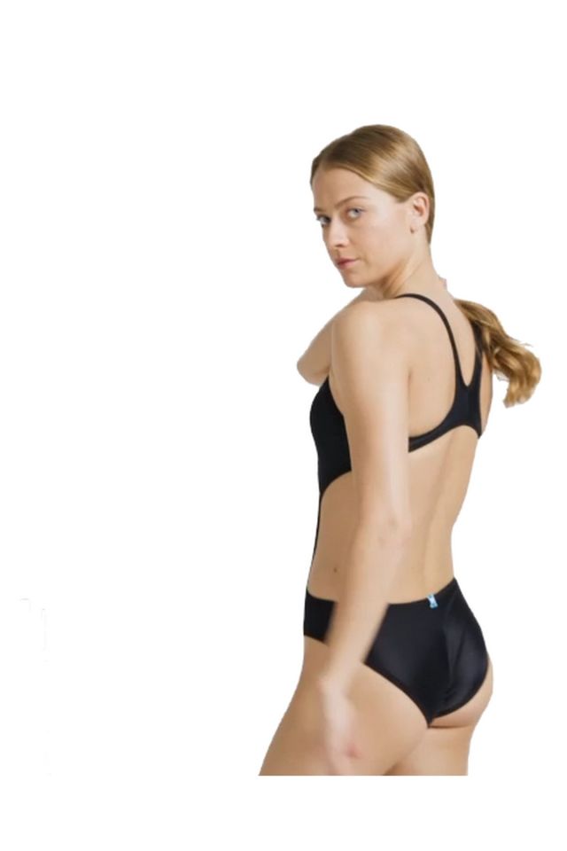 Arena Women's One Logo Swimsuit Bayan Yüzücü Mayo Siyah/Beyaz 009401150