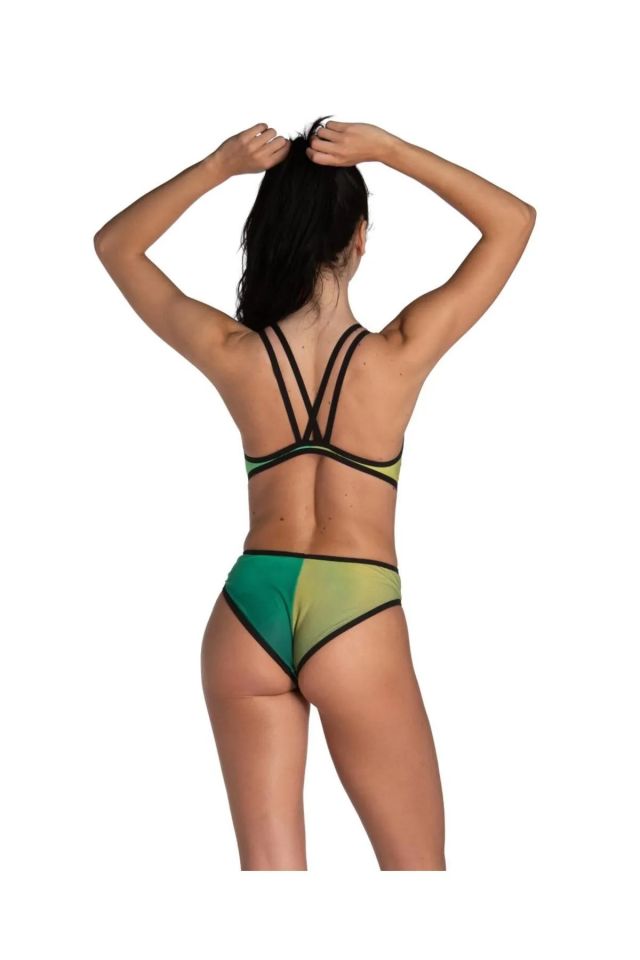Arena Women's Arena One Double Cross Back Bayan Yüzücü Mayo Soft Yeşil 006780550