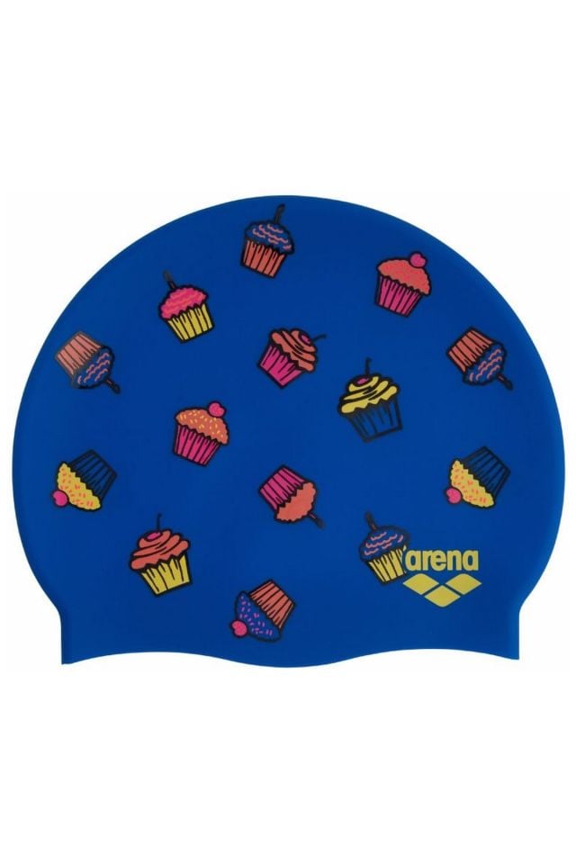 Arena Print 2 Unisex Pasta Desenli Yüzücü Bone Mavi 1E368119