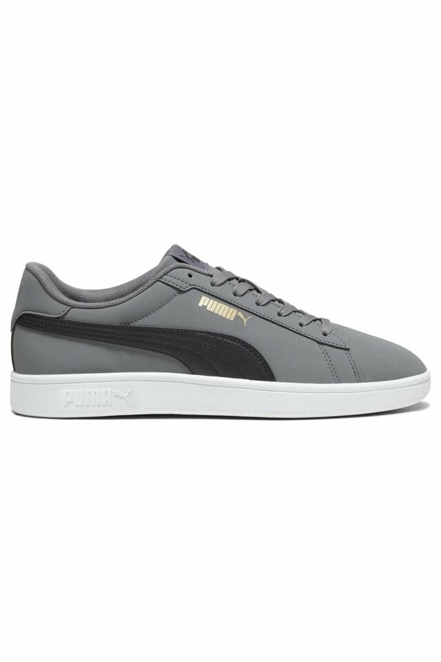 Puma Smash 3.0 Buck-Gray Black-Gold-White Erkek Sneaker Ayakkabı Gri 39233602