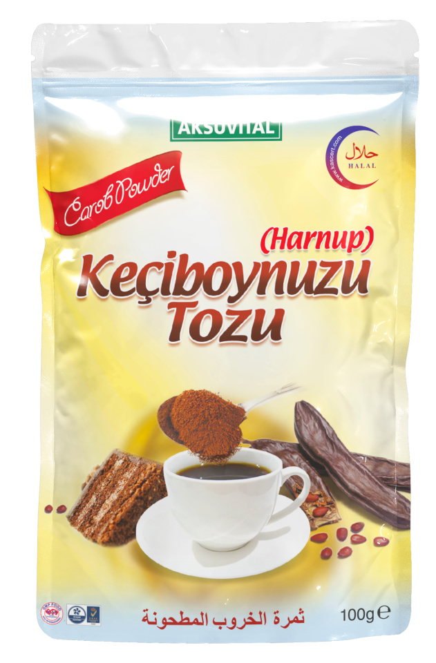AksuVital Öğütülmüş Keçiboynuzu (Harnup) Tozu Doypack 100g