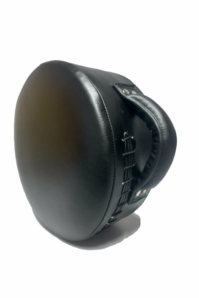 Gym Shock Yuvarlak Darbe Yastığı Gerçek Deri 34x11cm Siyah