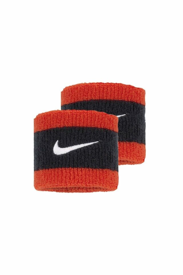 Nike Swoosh Wristbands 2 Pk Unisex Antrenman Bileklik Kırmızı/Siyah N.000.1565.611.OS