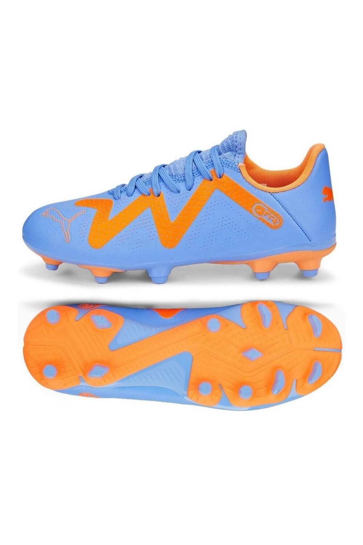 Puma Future Play FG/AG Jr Blue Glimmer Puma-White Ultra Orange Çocuk Genç Futbol Krampon - 10719901