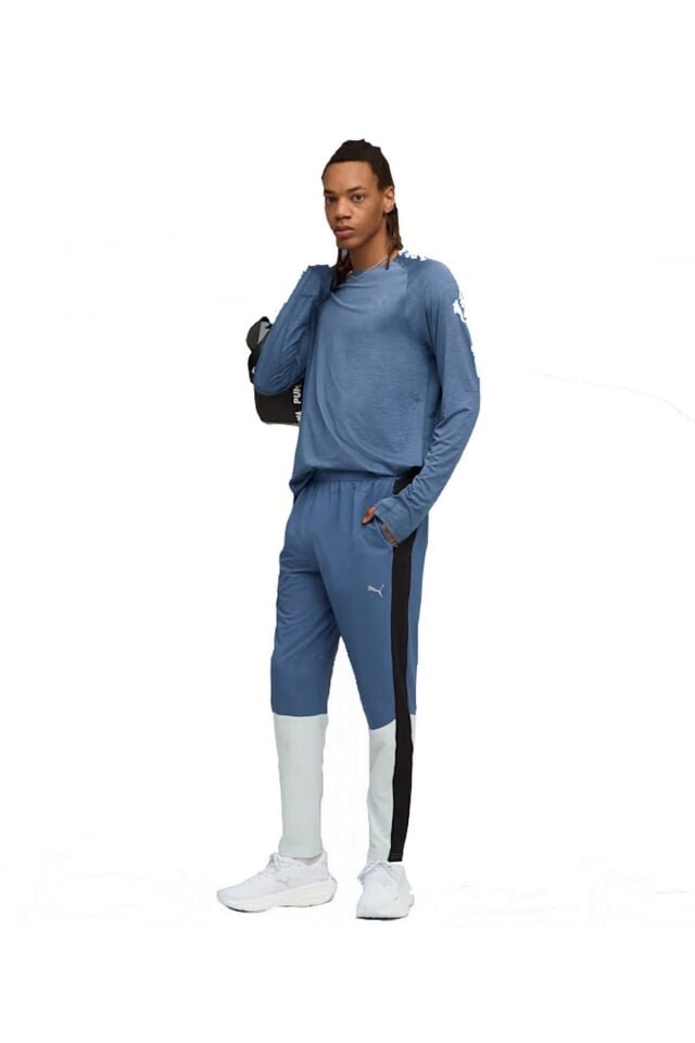 Puma M Run Ultraweave Pant Erkek Spor Alt Eşofman Pantolon Mavi/Beyaz 52784380