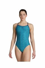 Arena Women's Arena Starfish Swimsuit Lace Back Bayan Yüzücü Mayo Lacivert 006637708 38