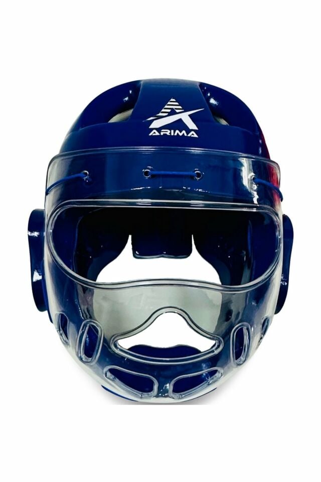 Arima Taekwondo Headgear Koruyucu Camlı Kask Mavi S