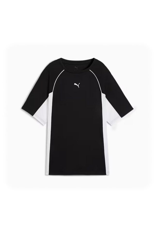 Puma Sportstyle Core Relaxed Tee Bayan Kısa Kol Spor Tişört Siyah/Beyaz 68811901 L
