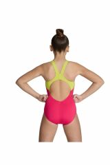 Arena Girl's Butterfly Swimsuit V Back Kız Çocuk Mayo Pembe 006746960