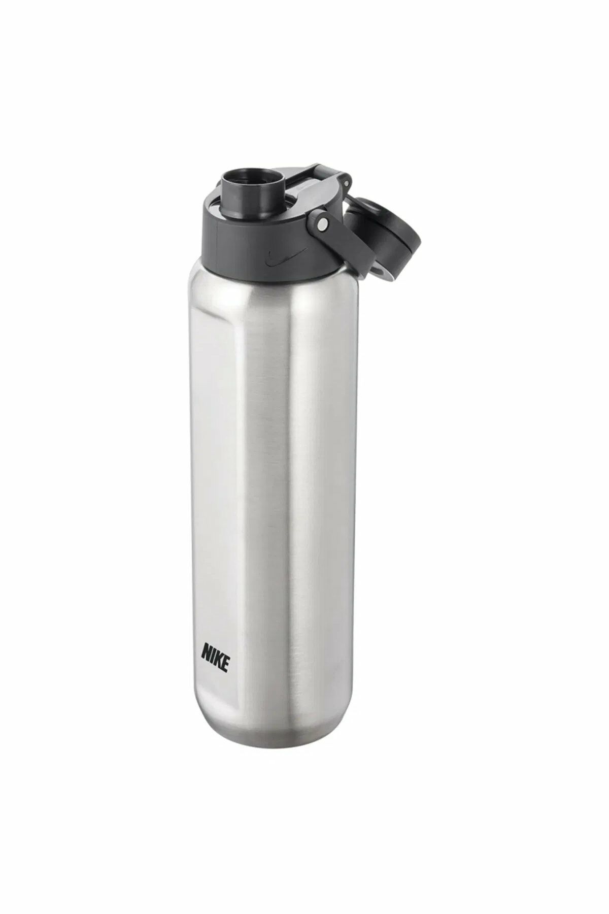 Nike Ss Recharge Chug Bottle 24 Oz Brushed Stainless Steel/Black Unisex Sporcu Suluk Metal/Siyah N.100.3311.953.24