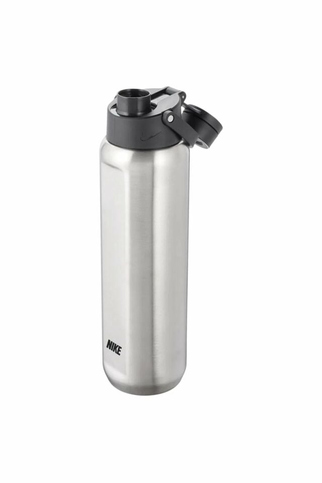 Nike Ss Recharge Chug Bottle 24 Oz Brushed Stainless Steel/Black Unisex Sporcu Suluk Metal/Siyah N.100.3311.953.24