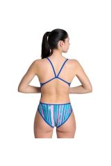 Arena Women's Arena Reversible Swimsuit Challenge Bayan Çift Taraflı Yüzücü Mayo Mavi 006633850 40