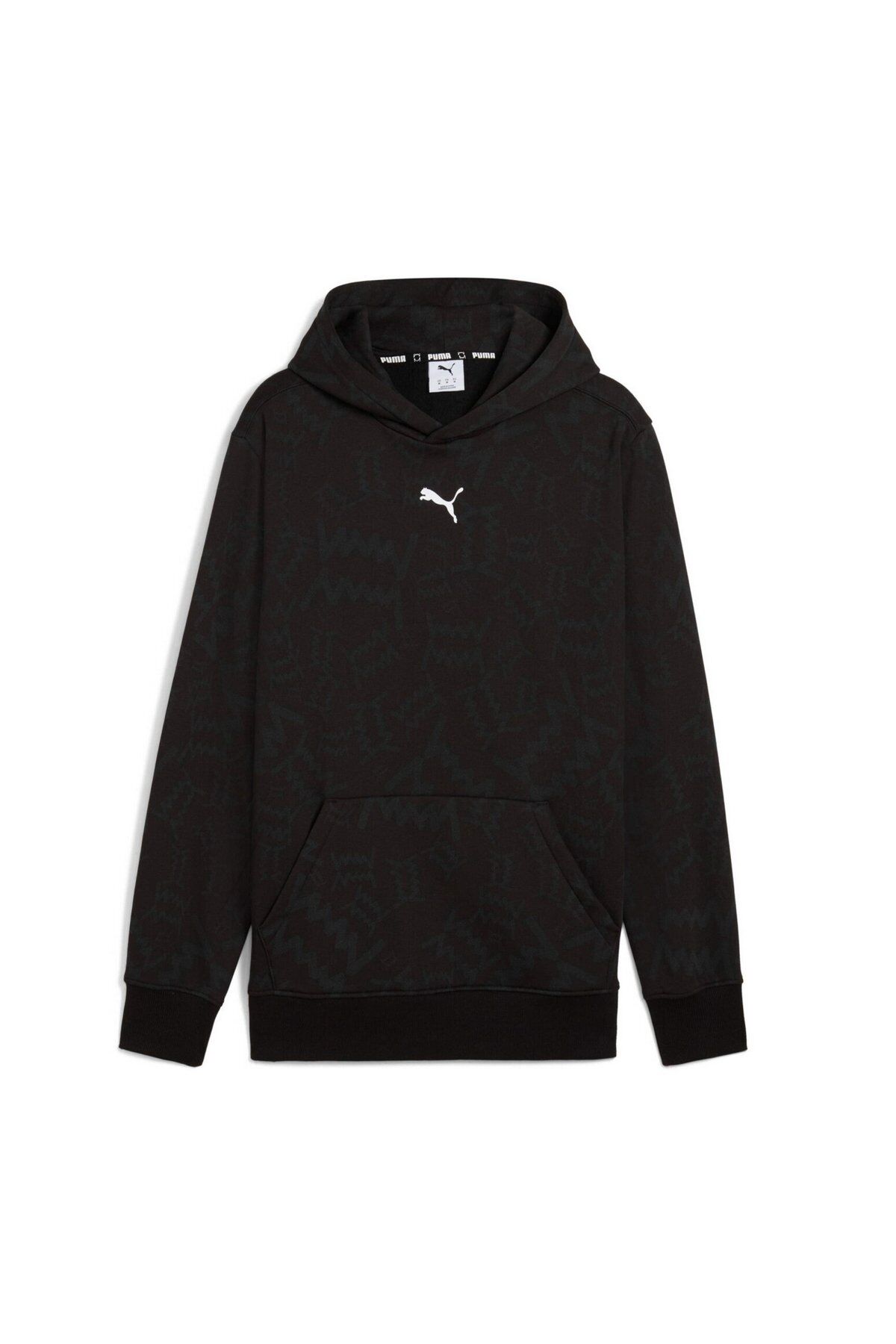 Puma teamJAWS Post Basketball Game Hoodie Erkek Kapüşonlu Sweatshirt Siyah 68953601