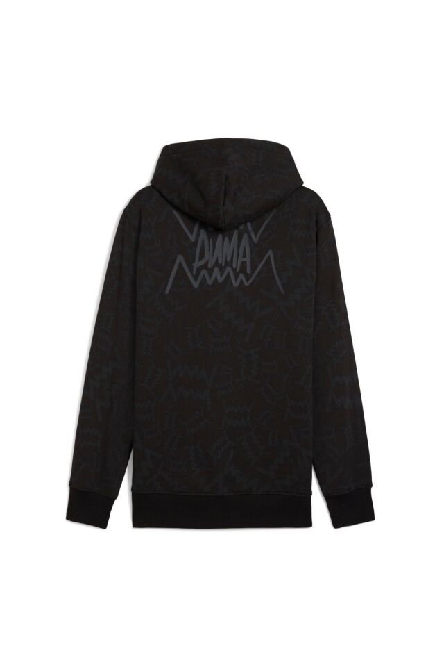 Puma teamJAWS Post Basketball Game Hoodie Erkek Kapüşonlu Sweatshirt Siyah 68953601