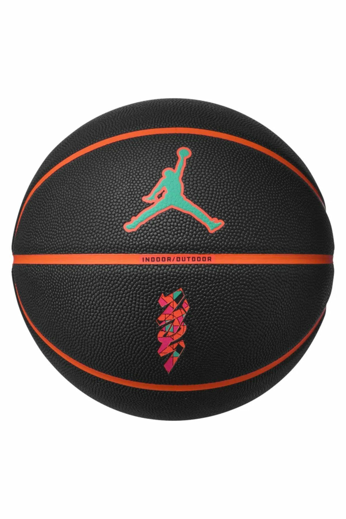 Nike Jordan All Court 8P Z Williamson Deflated Black/Cone/Clear Emerald No 7 Basketbol Topu Siyah/Turuncu J.100.4141.095.07