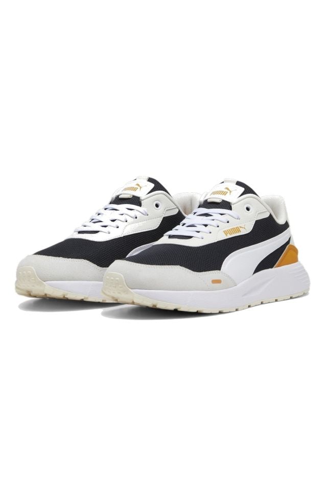 Puma Runtamed Black-White Gray-Ginger Erkek Sneaker Ayakkabı Siyah 38923617