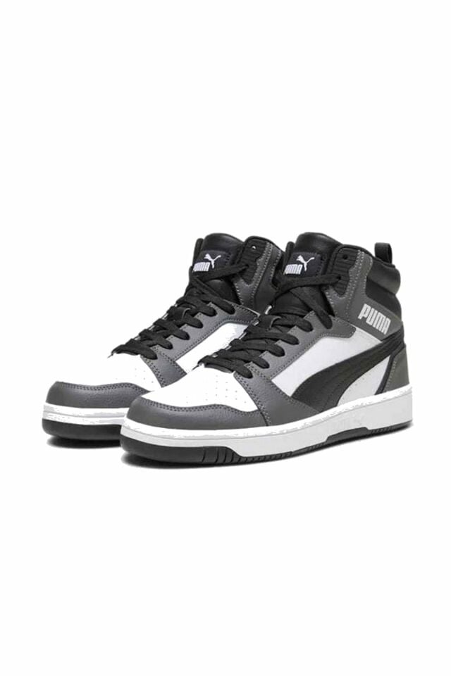 Puma Rebound v6 Puma-White Puma-Black Gray Erkek Bilekli Spor Ayakkabı Gri 39232603