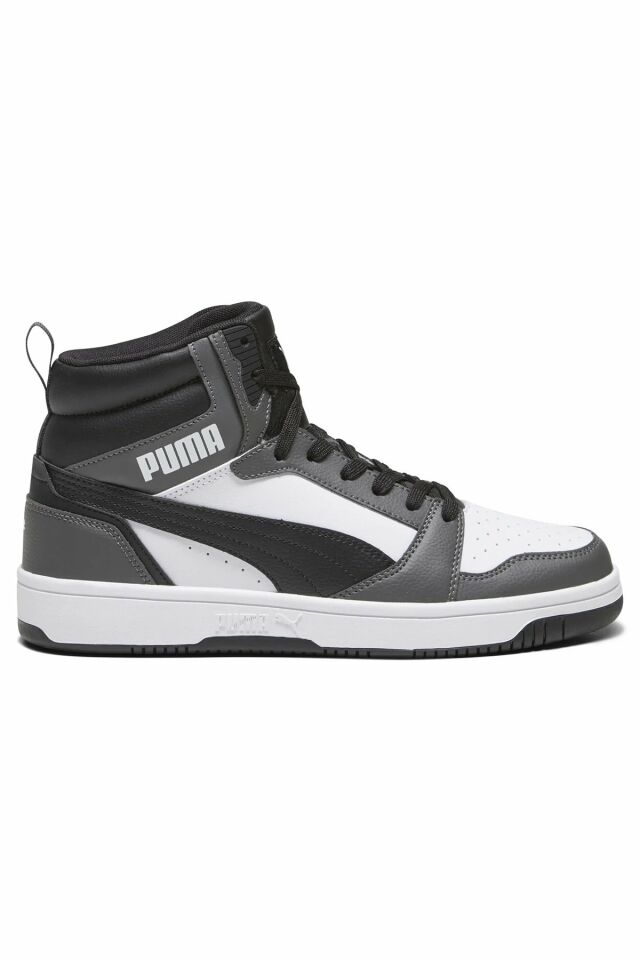 Puma Rebound v6 Puma-White Puma-Black Gray Erkek Bilekli Spor Ayakkabı Gri 39232603