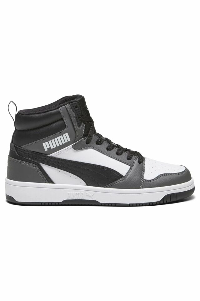 Puma Rebound v6 Puma-White Puma-Black Gray Erkek Bilekli Spor Ayakkabı Gri 39232603