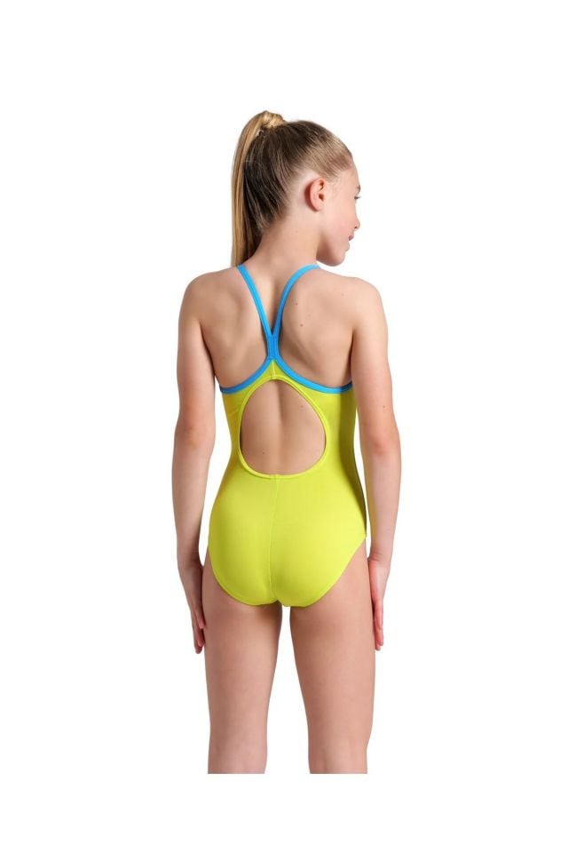 Arena Girl's Star Graphic Swimsuit Lightdrop Back Kız Çocuk Yüzücü Mayo Yeşil 008369608
